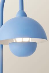 ValueLights Tilly Pastel Arched Dome Shade Metal Table Lamp in Blue - thumbnail 4