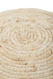 Orsina Durable White Cotton Rope Stool, Stylish Kitchen Stool For Bedroom, Versatile Design Bar Stool For Guests in Beige - thumbnail 4