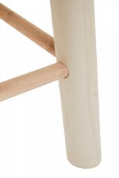 Orsina Durable White Cotton Rope Stool, Stylish Kitchen Stool For Bedroom, Versatile Design Bar Stool For Guests in Beige - thumbnail 5