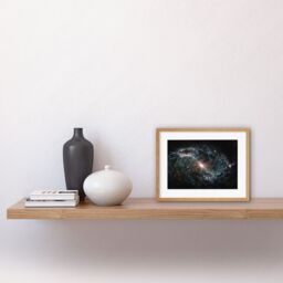 "Artery8 Wall Art Print NASA James Webb Telescope NGC 7496 Intricate Network Gas Dust Galaxies Artwork Framed 9X7 Inch in Beige - Size: W7"" x H9""" - thumbnail 2