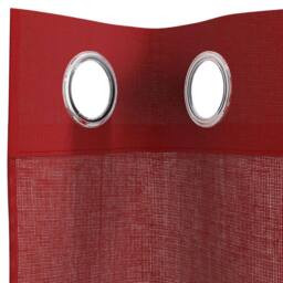 Berkfield Home Voile Curtains with Grommets 2 pcs Wine Red - thumbnail 5