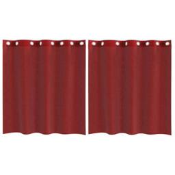 Berkfield Home Voile Curtains with Grommets 2 pcs Wine Red - thumbnail 3