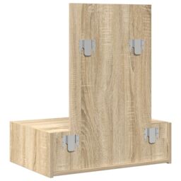 Berkfield Home Wall Hanging Dressing Table Sonoma Oak 60x40x70 cm in Beige - Size: 60 x 40 x 70 cm - thumbnail 8