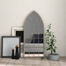 Berkfield Home Mirror Sand 100x45 cm Iron for Indoor Use in Beige - thumbnail 2