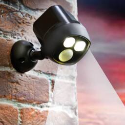 Coopers of Stortford Motion Sensor Spotlight with 2 LED Lights & 360° Rotating Head H11cm in Black - thumbnail 1