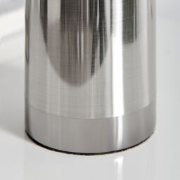 FurnitureboxUK Hattie Industrial Smoked Glass & Silver Table Desk Lamp - thumbnail 4