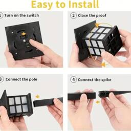 NESTLUNE Solar LED Flickering Flame Torch Stake Lights 6 in Black - thumbnail 3