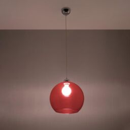 Sollux Lighting Minimalistic Pendant Lamp 120x30x30cm 1xLight in Red - Size: 120 x 30 x 30 cm - thumbnail 3
