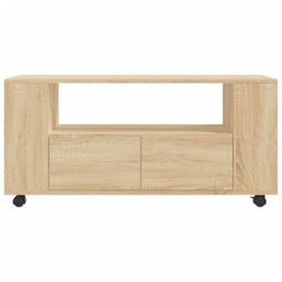 Berkfield Home TV Cabinet Sonoma Oak 102x34.5x43 cm Engineered Wood in Brown - thumbnail 6