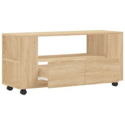 Berkfield Home TV Cabinet Sonoma Oak 102x34.5x43 cm Engineered Wood in Brown - thumbnail 5