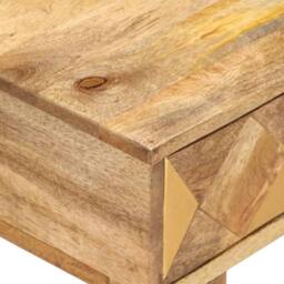 Berkfield Home Beautiful Bedside Cabinet 43x30x58 cm Solid Mango Wood in Brown - Size: 43 x 30 x 58 cm - thumbnail 6