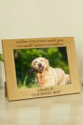 Personalised Memento Company Personalised Pet Memorial 6x4 Photo Frame in Brown - thumbnail 3