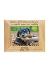 Personalised Memento Company Personalised Pet Memorial 6x4 Photo Frame in Brown - thumbnail 1