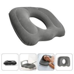 Kelvenix Inflatable Donut Ring Cushion in Grey - Size: 100 cm x 190 cm - thumbnail 1