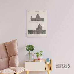 "Artery8 St Paul St Peters Encyclopaedia Britannica Canvas Wall Art in White - Size: W18"" x H24""" - thumbnail 3