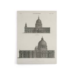 "Artery8 St Paul St Peters Encyclopaedia Britannica Canvas Wall Art in White - Size: W18"" x H24""" - thumbnail 1