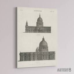 "Artery8 St Paul St Peters Encyclopaedia Britannica Canvas Wall Art in White - Size: W18"" x H24""" - thumbnail 2