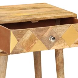 Berkfield Home Bedside Cabinet 43x30x58 cm Solid Mango Wood in Brown - Size: 43 x 30 x 58 cm - thumbnail 5