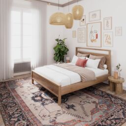 Kukoon Cream Distressed Soft Washable & Liquid Repellent Living Room Area Rug in Light Beige - Size: 60 cm x 240 cm - thumbnail 3