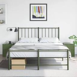 Berkfield Home Bedside Cabinets 2 pcs Olive Green 34.5x39x44 cm Steel - thumbnail 2