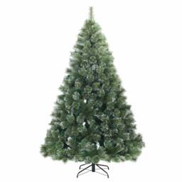 Berkfield Home Artificial Christmas Tree with 300 LEDs Green 210 cm PE & PVC - thumbnail 5