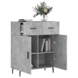 Berkfield Home Sideboard Concrete Grey 69.5x34x90 cm Engineered Wood - thumbnail 4