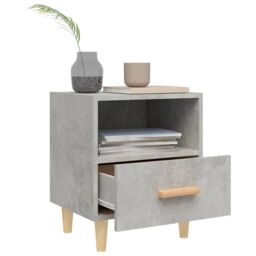 Berkfield Home Bedside Cabinet Concrete Grey 40x35x47 cm - Size: 40 x 35 x 47 cm - thumbnail 3