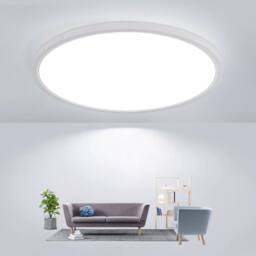 Goeco LED Ceiling Light, IP44, Bathroom Ceiling Light 6500K in White - Size: 12 inches