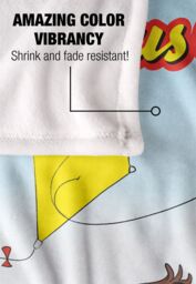 Universal Curious George Kite Flying George Silky Touch Blanket 152x127cm in White - Size: 152x127 cm - thumbnail 4