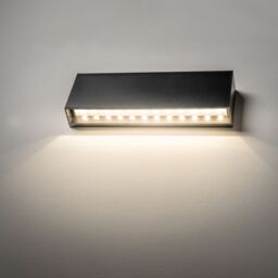 CGC Lighting Darna Black Slim LED Outdoor Wall Light Up & Down 4000k Natural White IP65 - thumbnail 2