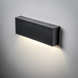 CGC Lighting Darna Black Slim LED Outdoor Wall Light Up & Down 4000k Natural White IP65 - thumbnail 1