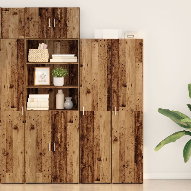 Berkfield Home Highboard Old Wood 40x42.5x185 cm Engineered Wood in Brown - image 1