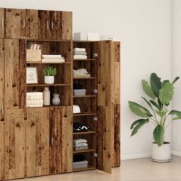 Berkfield Home Highboard Old Wood 40x42.5x185 cm Engineered Wood in Brown - thumbnail 4
