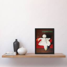 Artery8 Leonetto Cappiello Framed Wall Art JOB Vintage Advert Relaxing Man in Red - Size: A4 - thumbnail 2