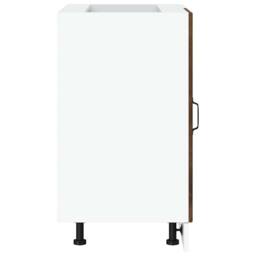 Berkfield Home Sink Base Cabinet Smoked Oak Engineered Wood in Brown - thumbnail 6