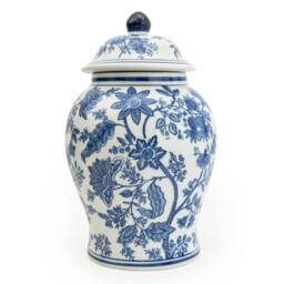 Madison & Mayfair Large Blue & White Ginger Jar - thumbnail 2