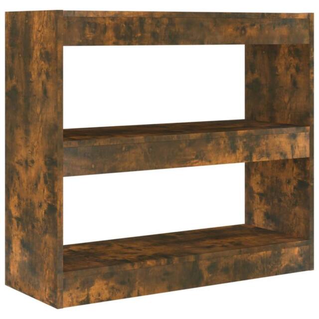 Berkfield Home Book Cabinet/Room Divider Smoked Oak 80x30x72 cm in Brown - Size: 80 x 30 x 72 cm - image 1