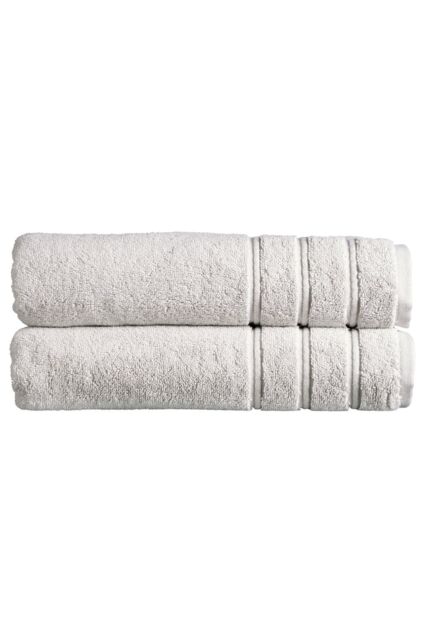 CHRISTY 'Antalya' 100% Turkish Cotton 2 Piece Luxury Bath Sheet Set in Light Grey - image 1