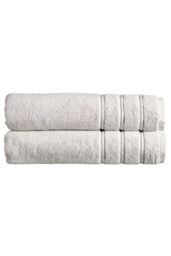 CHRISTY 'Antalya' 100% Turkish Cotton 2 Piece Luxury Bath Sheet Set in Light Grey