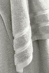 CHRISTY 'Antalya' 100% Turkish Cotton 2 Piece Luxury Bath Sheet Set in Light Grey - thumbnail 3