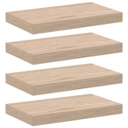 Berkfield Home Floating Shelves 4 pcs 40x23.5x4 cm Engineered Wood in Brown - thumbnail 2