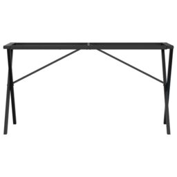 Berkfield Home Dining Table Legs X-Frame 140x60x73 cm Steel in Black - Size: 140 x 60 x 73 cm - thumbnail 4