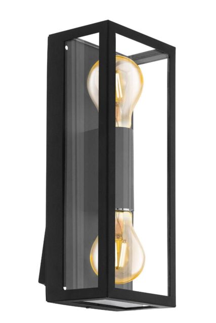 Eglo Alamonte 1 Metal IP44 Outdoor Wall Light in Black - image 1