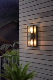 Eglo Alamonte 1 Metal IP44 Outdoor Wall Light in Black - thumbnail 2