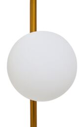 Orsina Four Bulb White Glass Wall Light, Brass Finish Oval Frame Wall Sconce, Minimalist Metal Wall Lamp in Gold - thumbnail 5