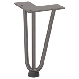 Berkfield Home Hairpin Table Legs 4 pcs Natural Steel 20 cm Solid Steel in Brown - thumbnail 4