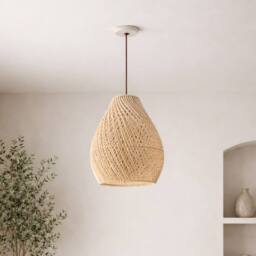 CGC Lighting CGC Enya Natural Rattan Easy Fit Hand Made Lampshade - thumbnail 2