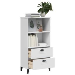 Berkfield Home Bookcase VIKEN White 60x35x123 cm Engineered Wood - Size: 60 x 35 x 123 cm - thumbnail 4