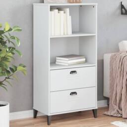 Berkfield Home Bookcase VIKEN White 60x35x123 cm Engineered Wood - Size: 60 x 35 x 123 cm - thumbnail 2