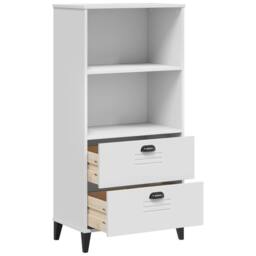 Berkfield Home Bookcase VIKEN White 60x35x123 cm Engineered Wood - Size: 60 x 35 x 123 cm - thumbnail 5